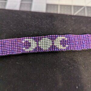 Purple Triple Moon Goddess Bracelet